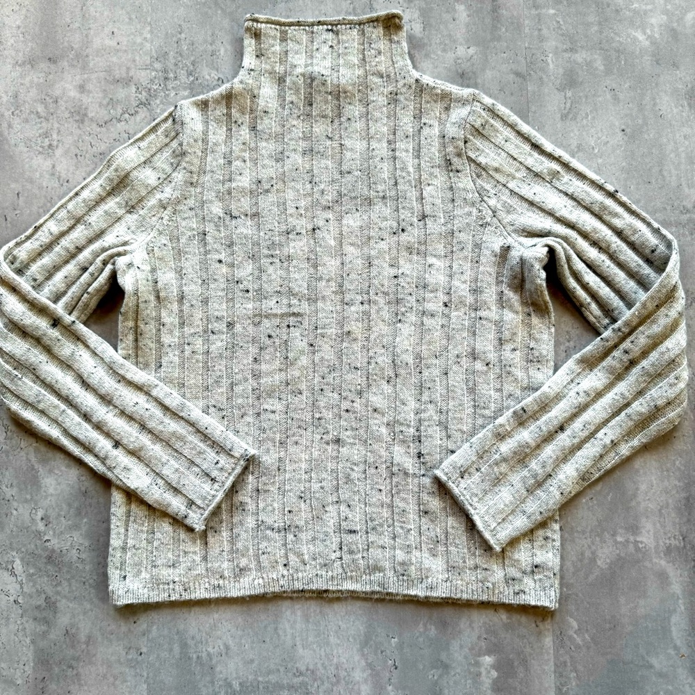 Madewell Donegal Evercrest Turtleneck Sweater in Coziest Yarn, Speckled, Size XS